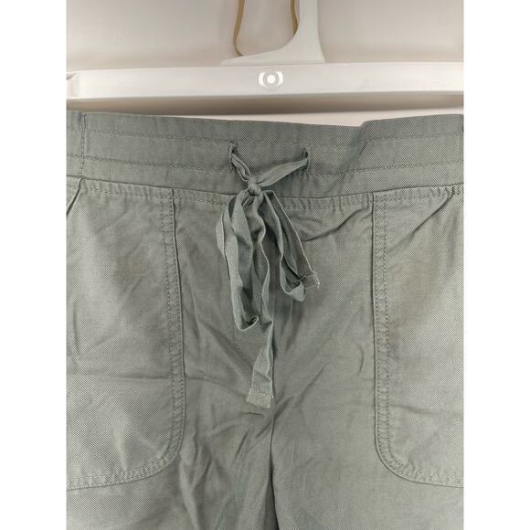 Talbots Cotton Tencel Blend Army Green Shorts Drawstring Waist 30” Size Medium - Picture 9 of 9